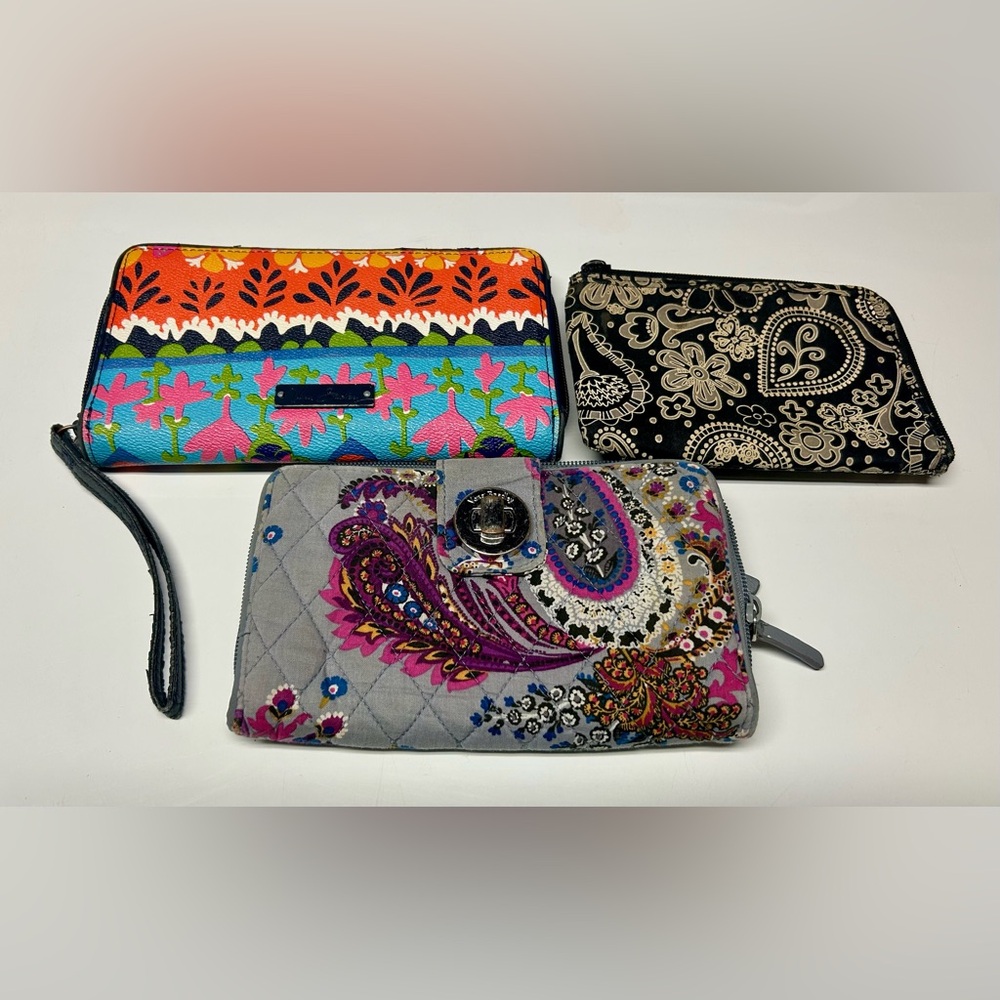 Women’s Wallet Bundle- 2 Vera Bradley and 1 Thirty One